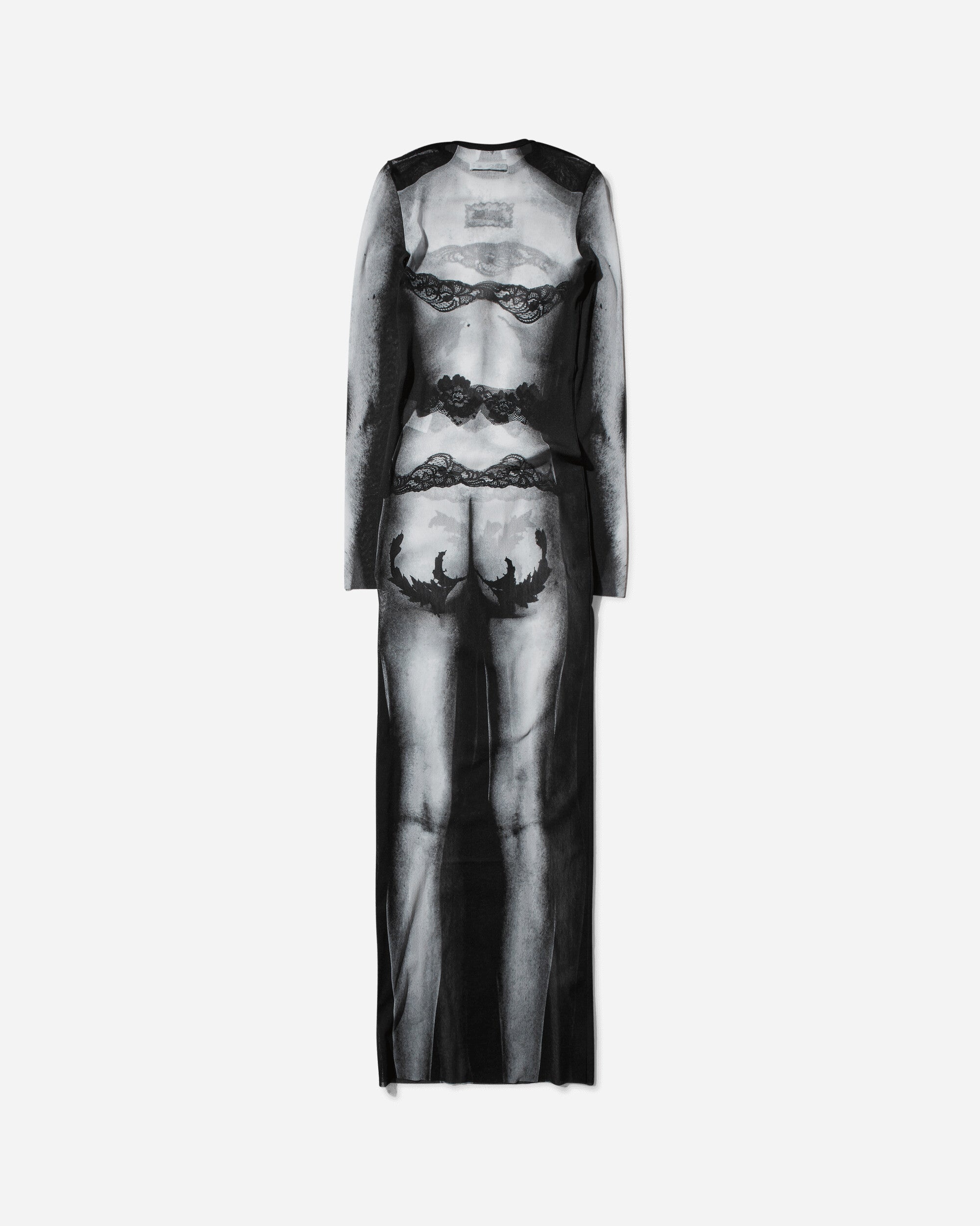 Women's Body Lace Marinière Dress Black / Grey / White - 2