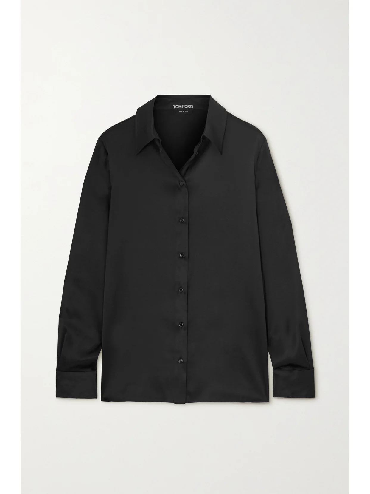 Silk And Lyocell-blend Satin Shirt - 1