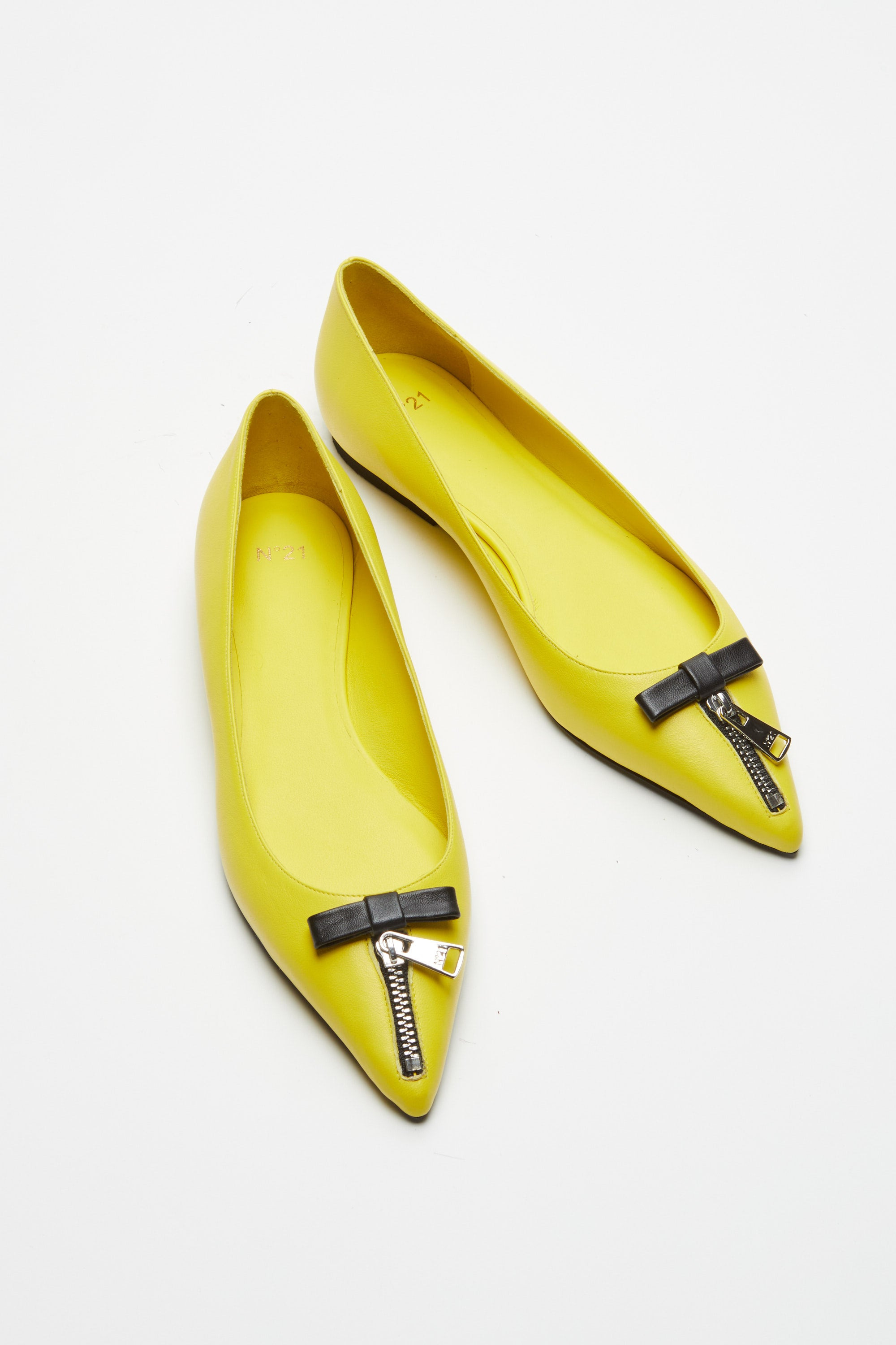 ZIP-DETAIL BALLET PUMPS - 5