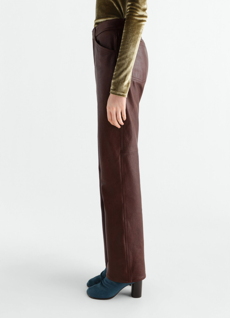 STRAIGHT PANTS IN GLOSSY LEATHER 4