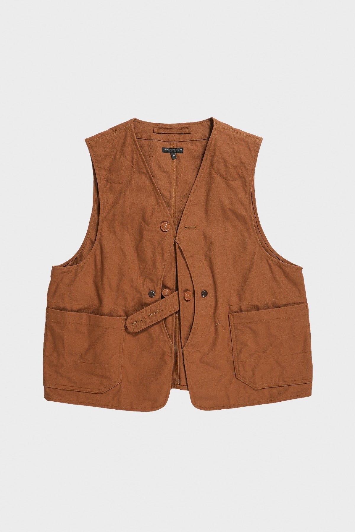 Engineered Garments Upland Vest - Brown 12oz Duck Canvas