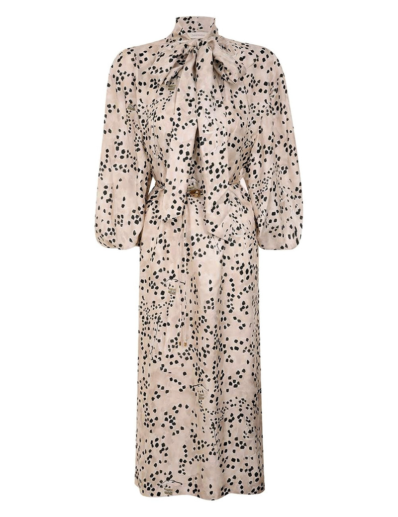 zimmermann illustration midi dress Zimmermann Illustration Structured Dress Black Paisley