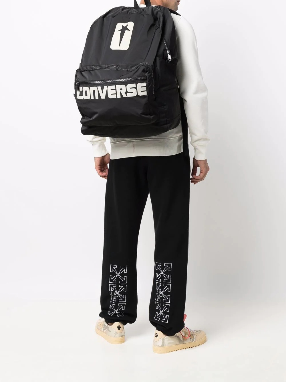 x DRKSHDW logo-print backpack - 2