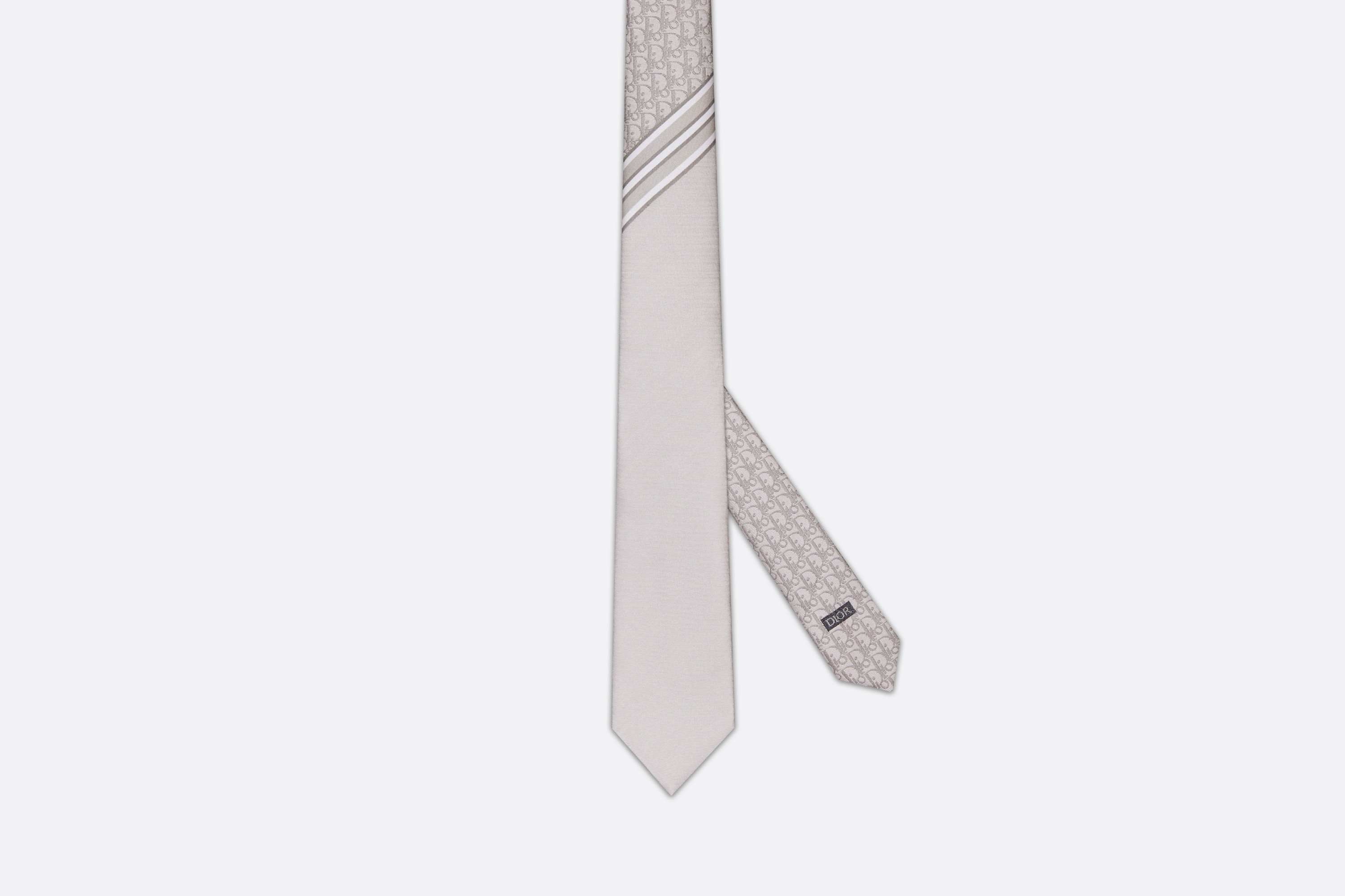 Striped Dior Oblique Tie - 1