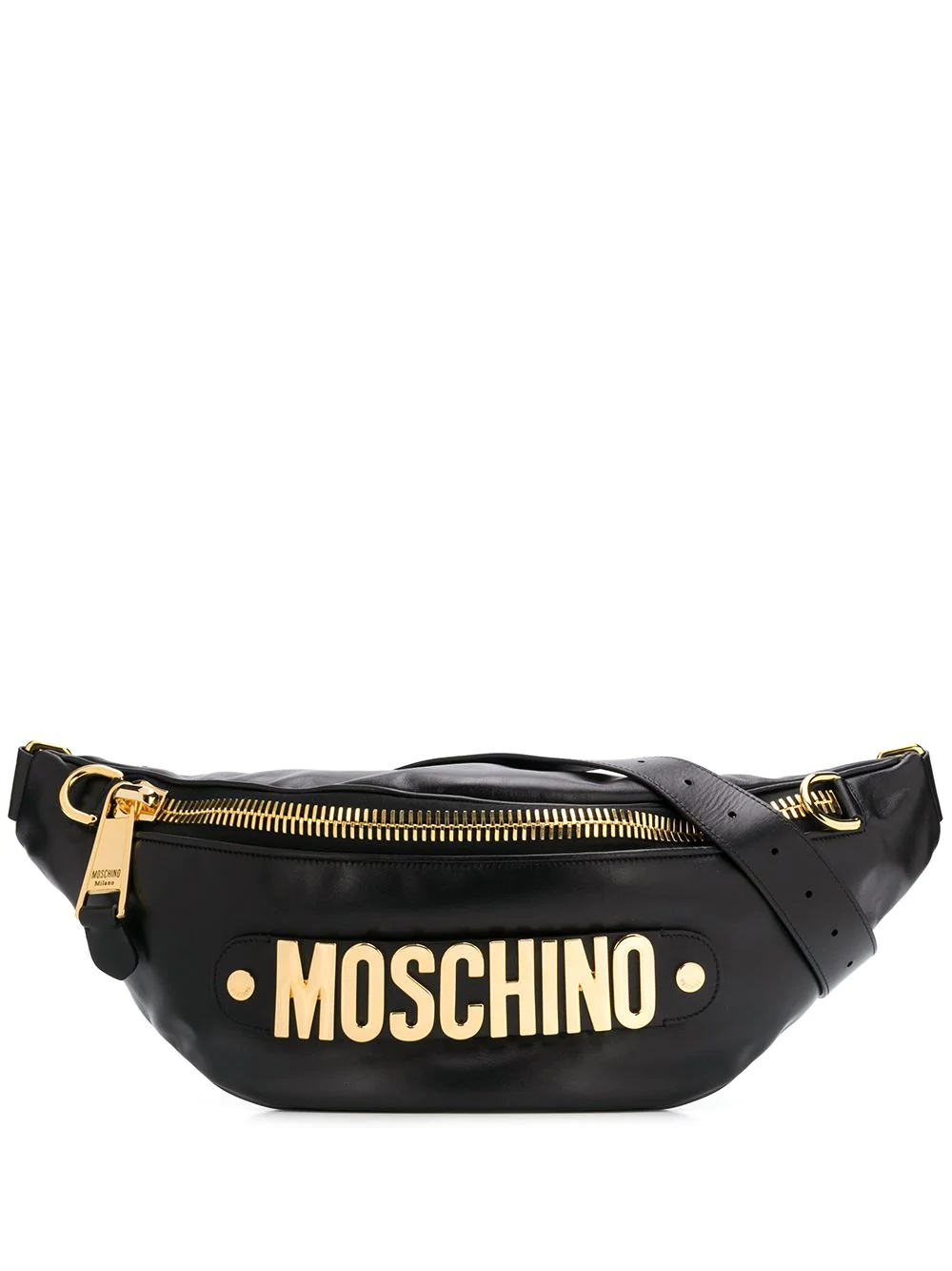 lettering logo plaque belt bag - 1