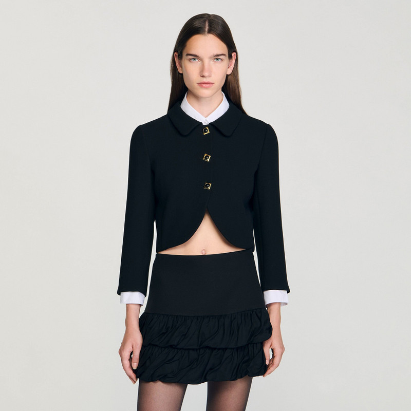CROPPED JACKET WITH DECORATIVE BUTTONS 5