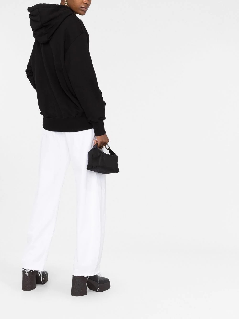 crystal-embellished slogan hoodie - 4