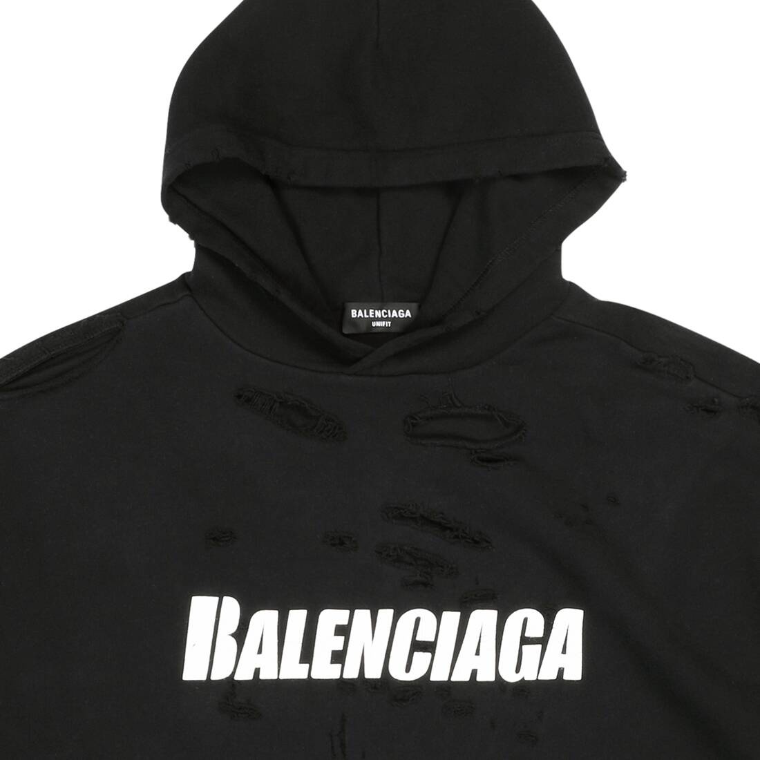 Destroyed Hoodie in Black - 3