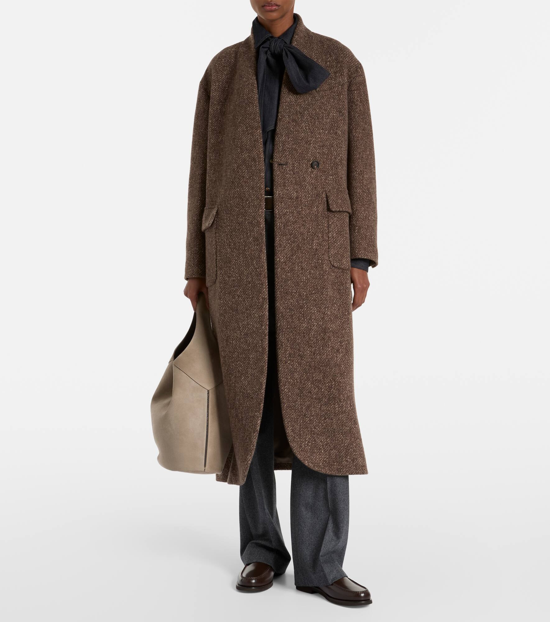 Belted wool and cashmere overcoat - 2