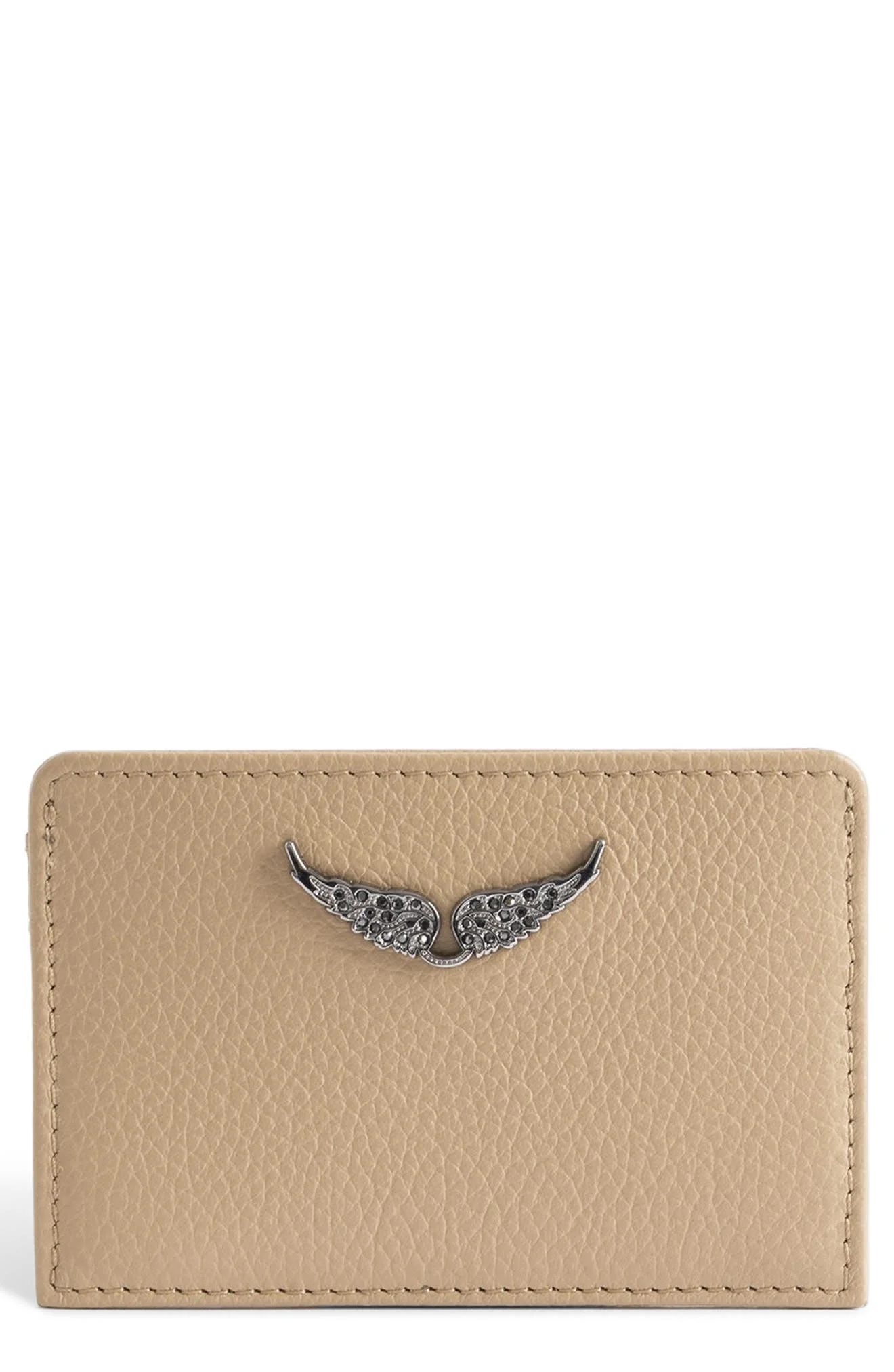Zadig & Voltaire Pass Leather Card Case in Clay at Nordstrom - 1