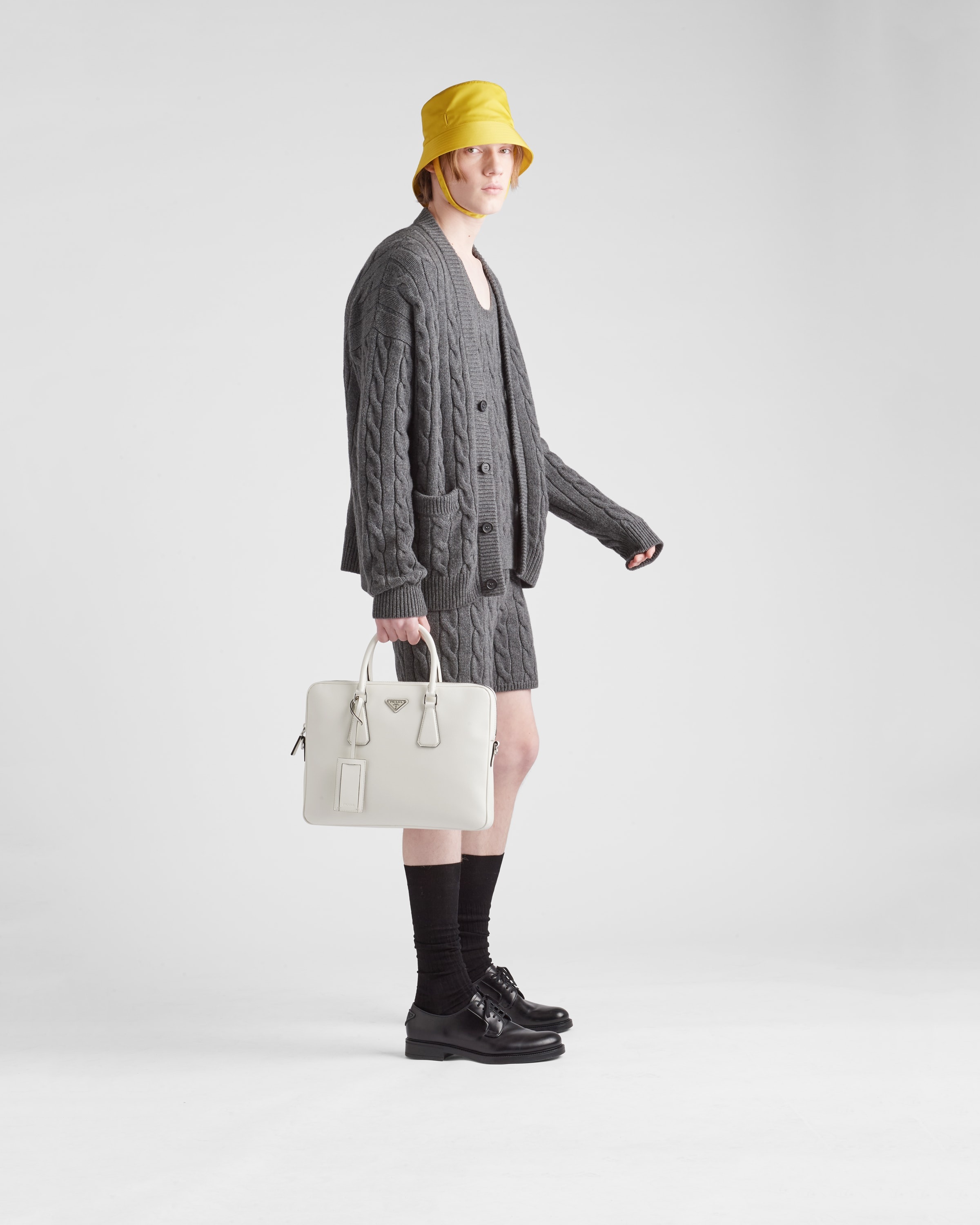 Saffiano Leather Work Bag - 8