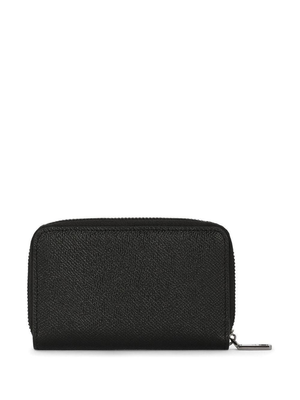 logo-plaque calf leather wallet - 2