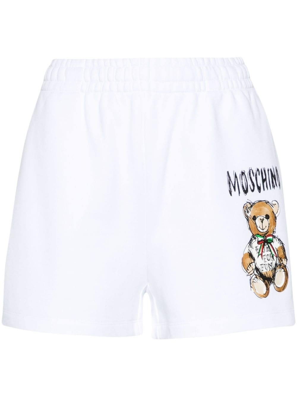 Teddy Bear-print cotton mini shorts - 1