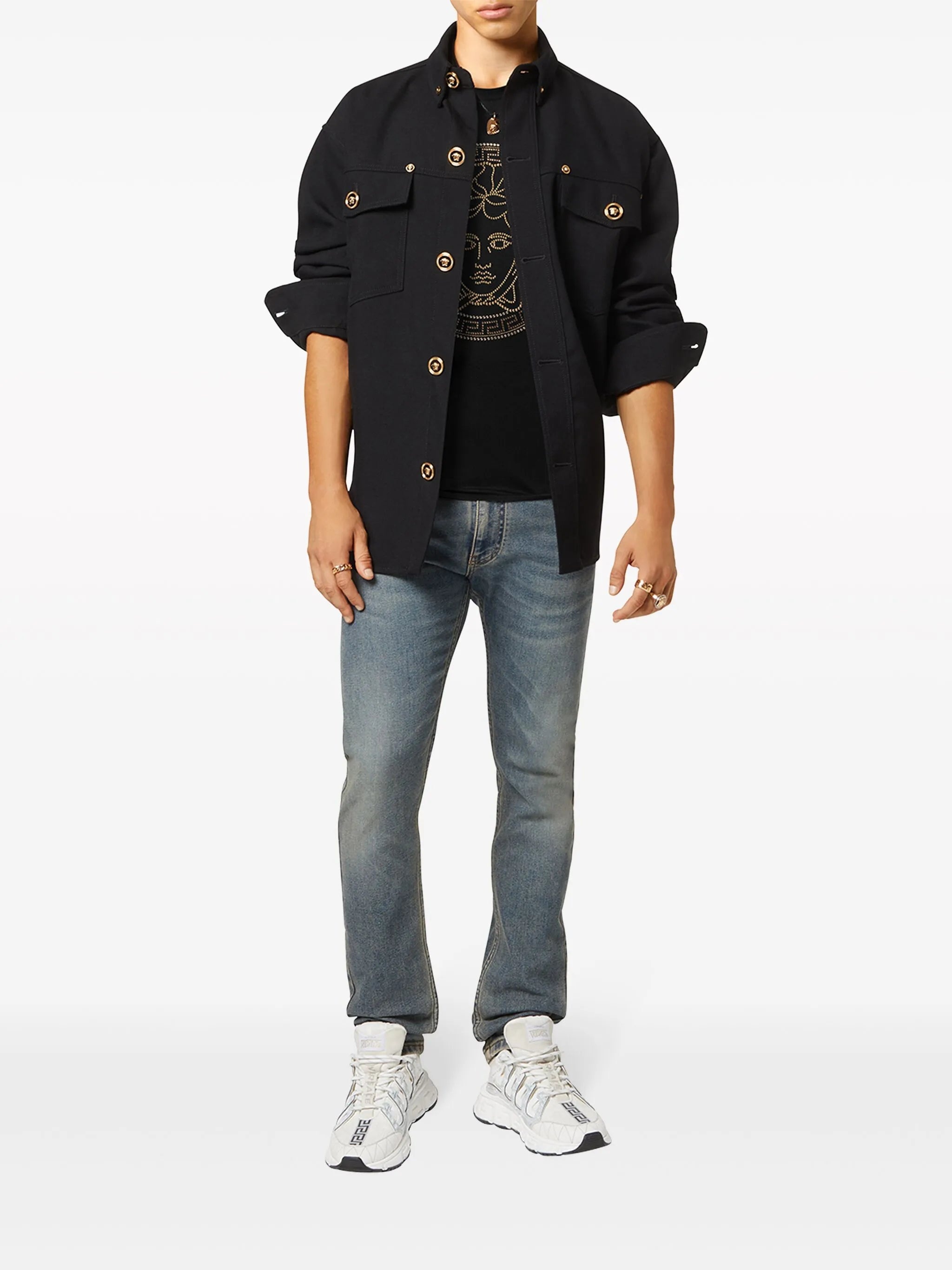 Medusa Head Cotton T-shirt - 4