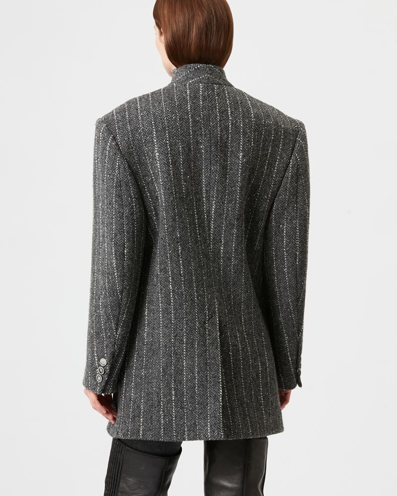 LILA WOOL DOUBLE-BREASTED COAT - 5