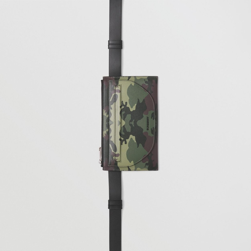 Camouflage Print Leather Olympia Belt Bag 4
