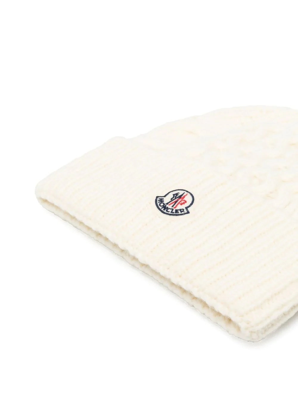 cable-knit logo-patch beanie - 2