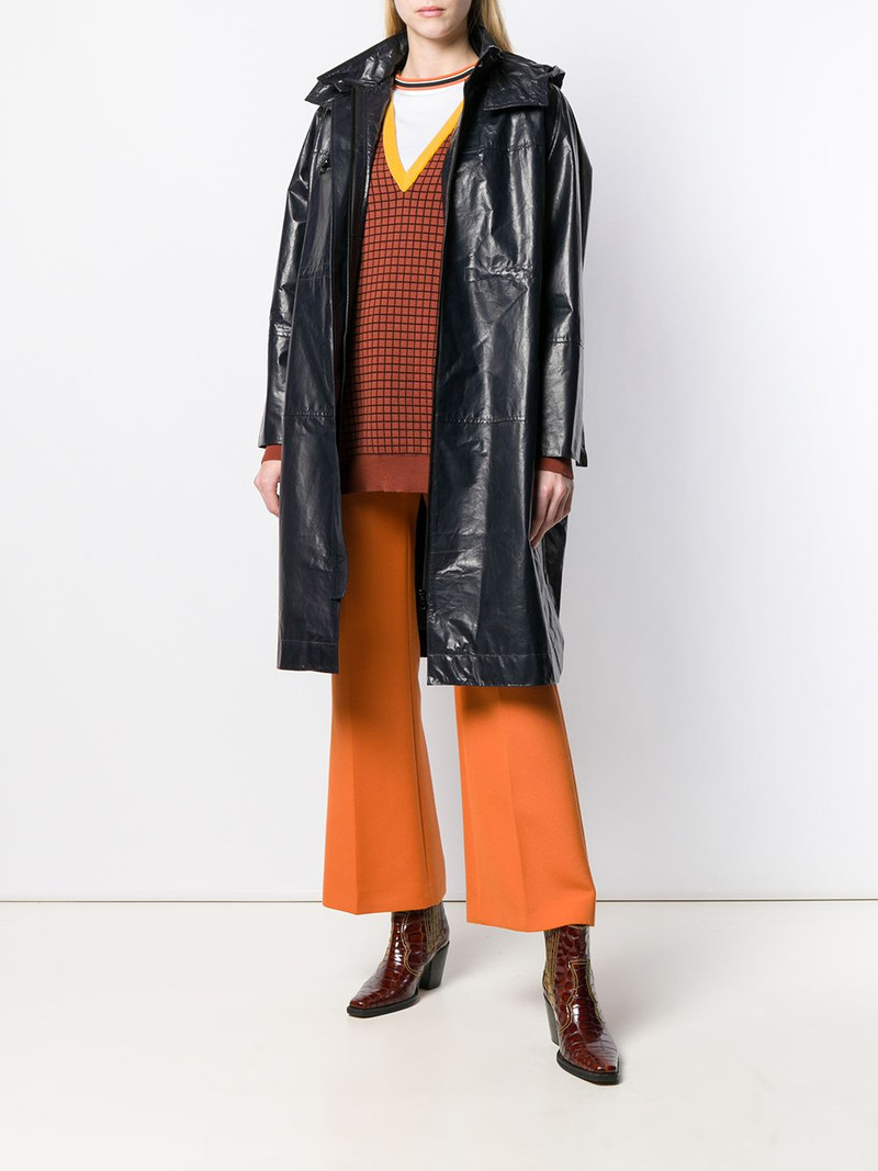 Yves Salomon oversized leather parka outlook