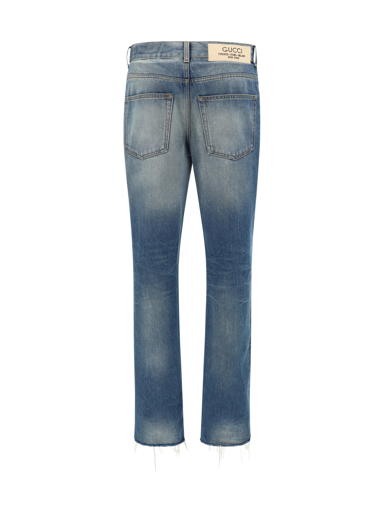 Cotton jeans with logoed label - 2