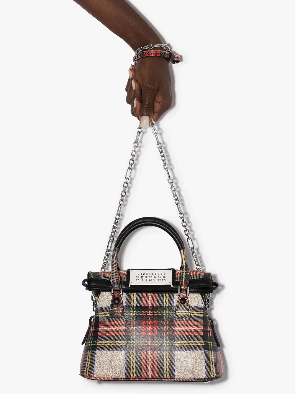 5AC tartan-check tote bag - 4