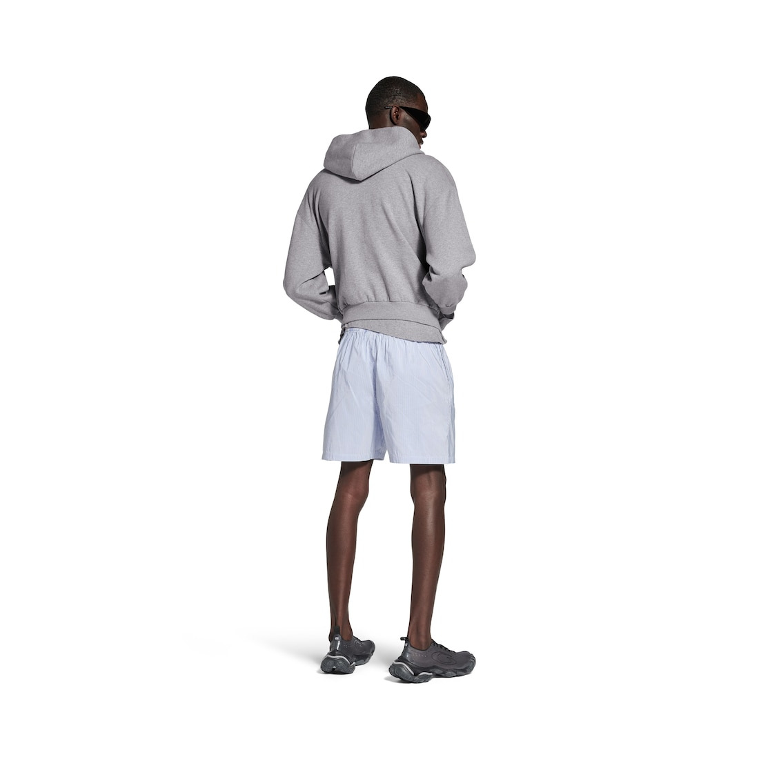 Men's Stripes Boxer Swim Shorts in Blue/white - 6