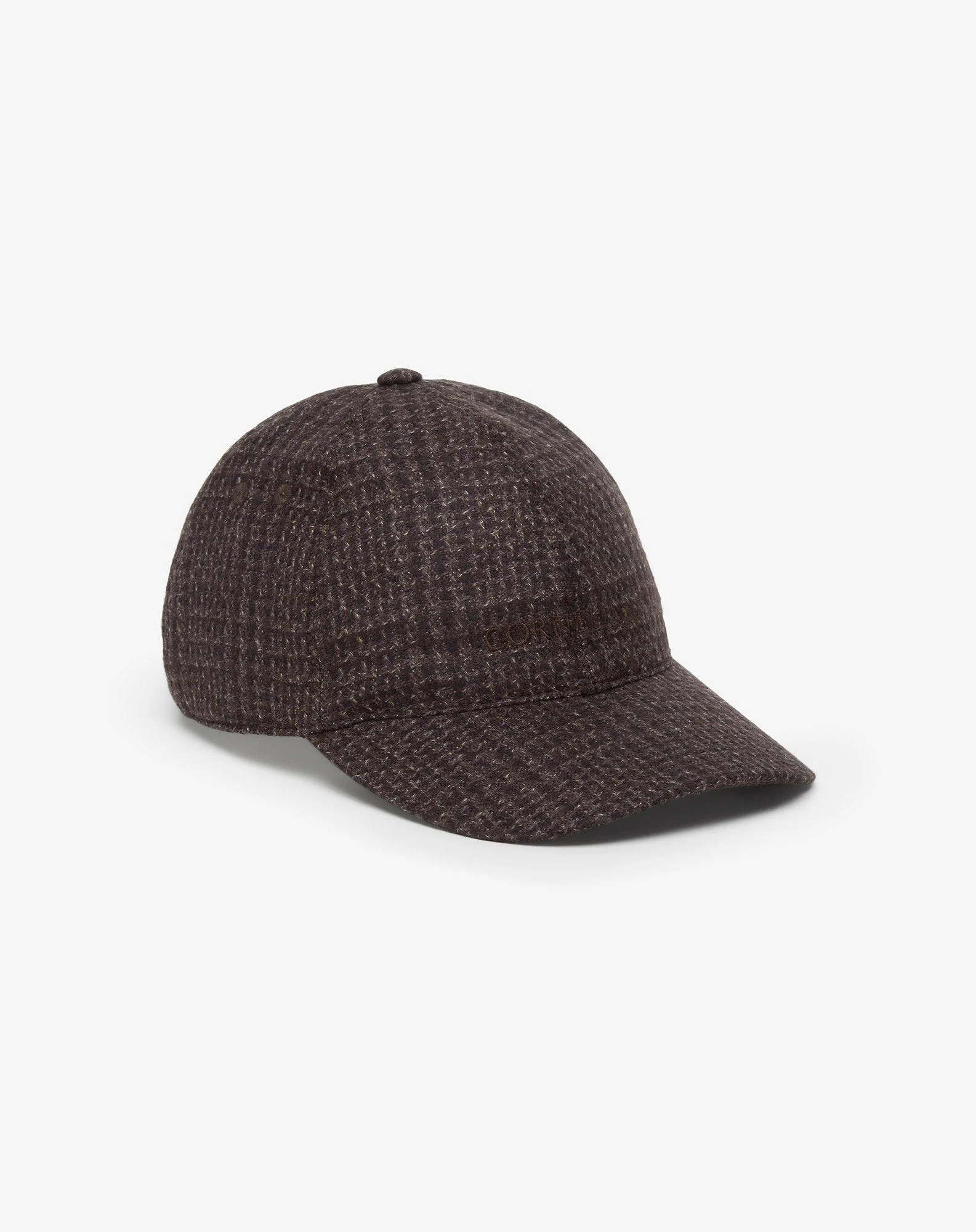 Brown pure wool baseball cap - 1