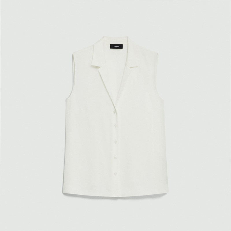 Camp Collar Blouse in Silk Georgette 1