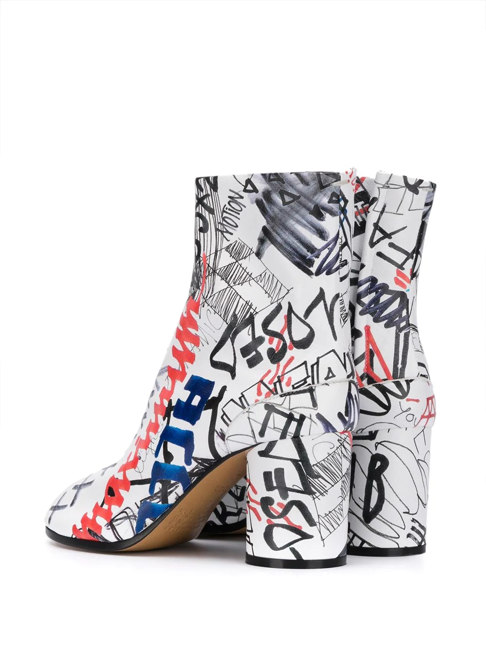 graphic print Tabi ankle boot - 3