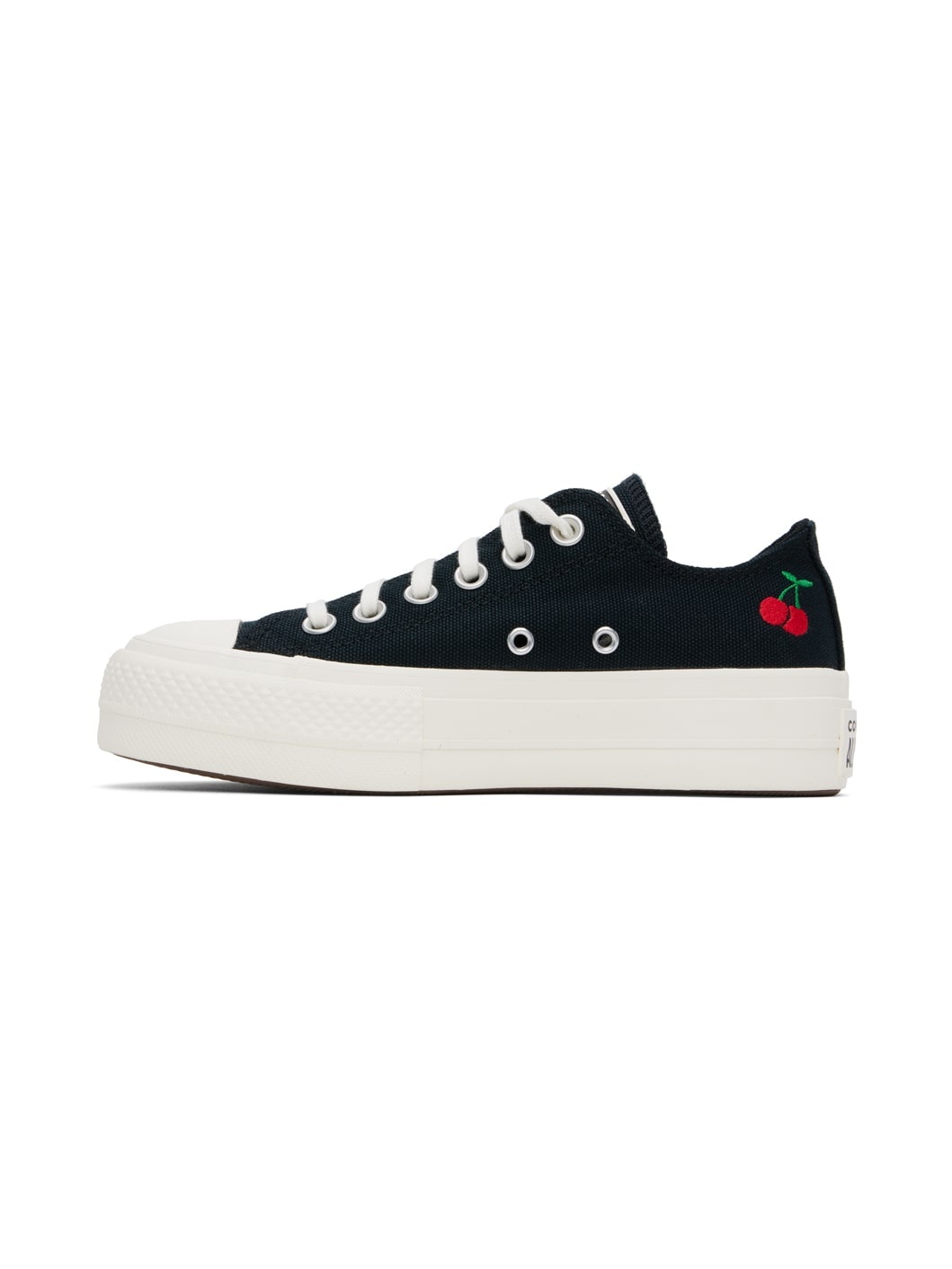 Black Chuck Taylor All Star Lift Platform Cherries Low Top Sneakers - 3