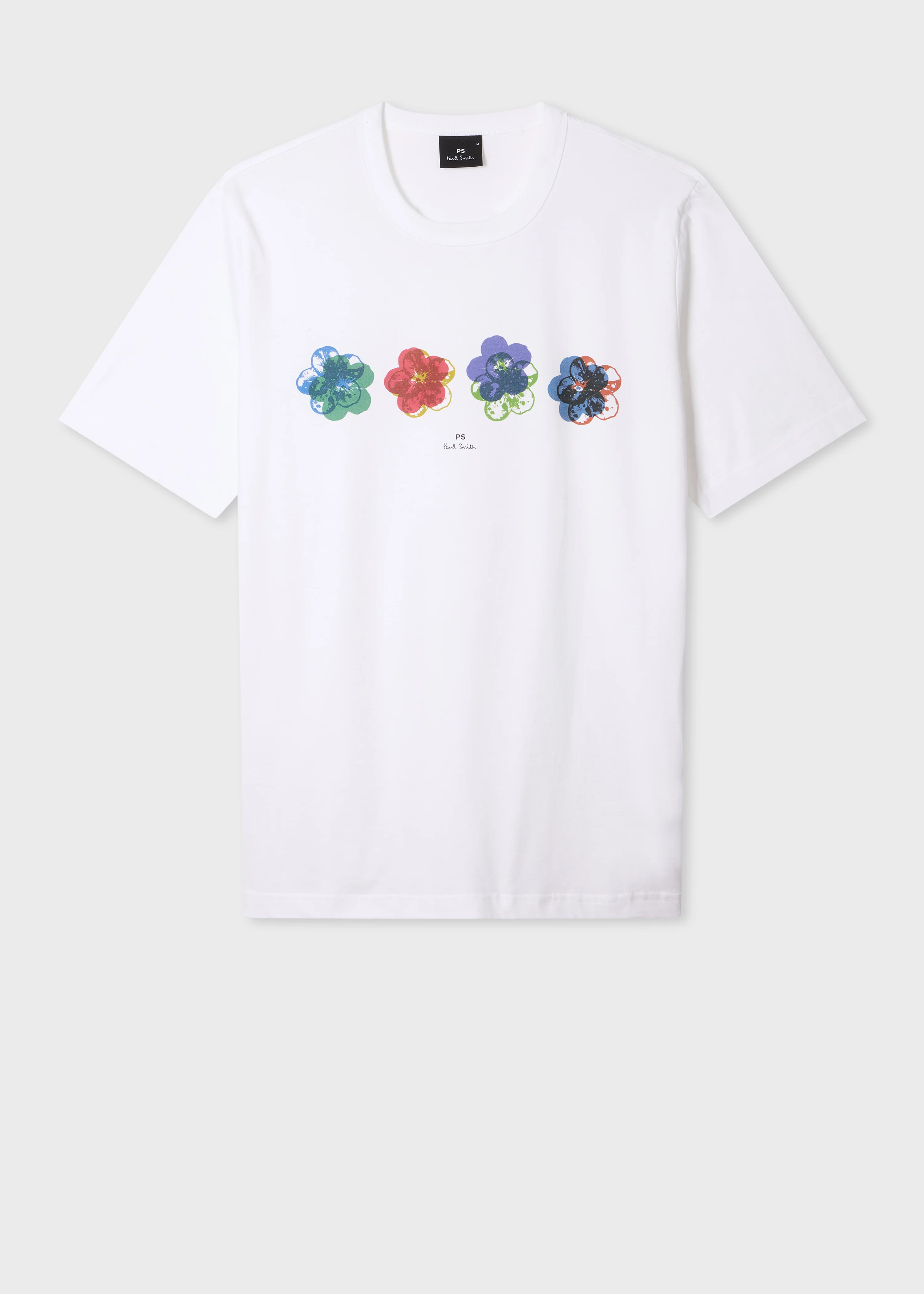 White 'Zine Floral' Organic-Cotton T-Shirt - 1