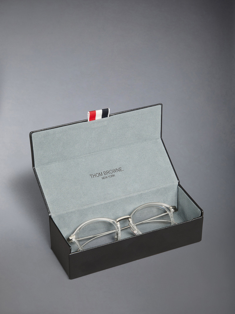 ACETATE AND TITANIUM ROUND EYEGLASSES 8