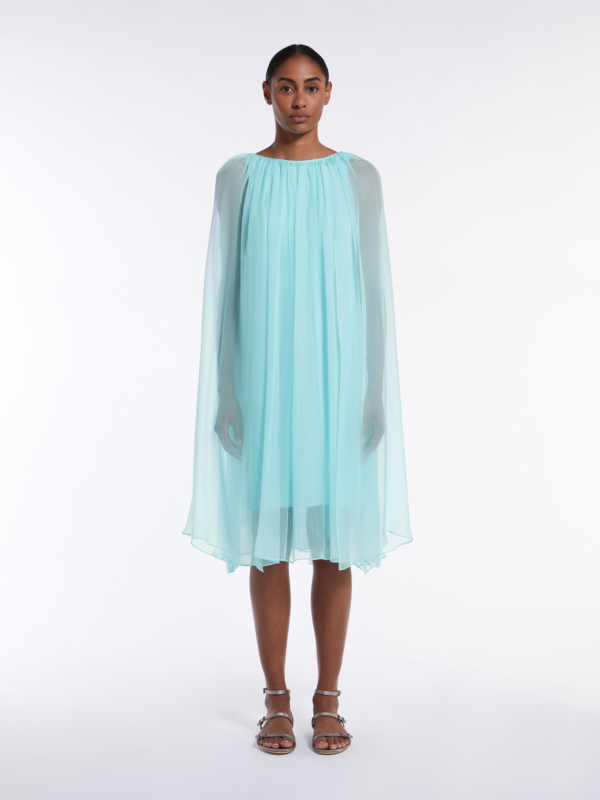 FOOTING Silk chiffon flared dress - 3