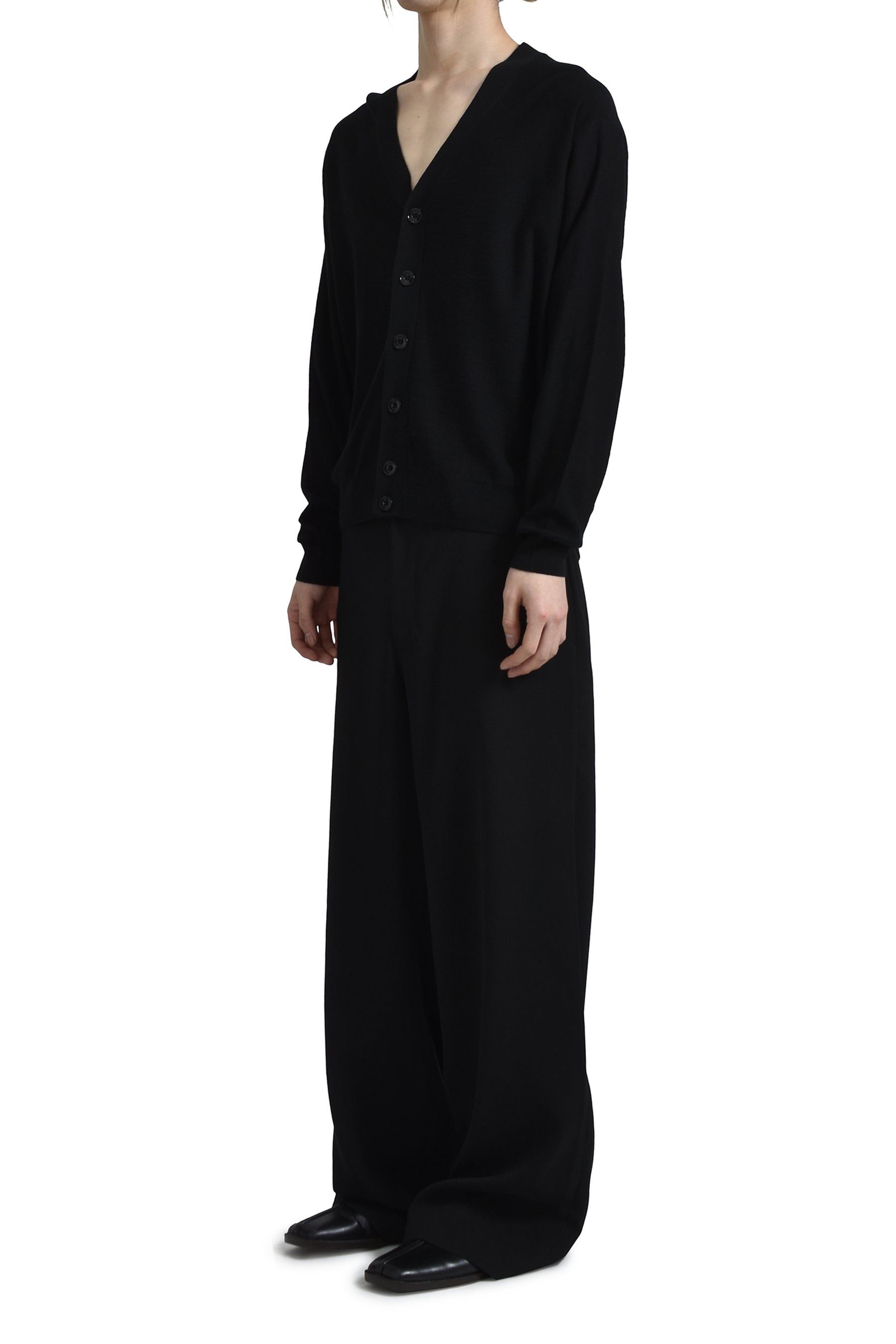 RELAXED TWISTED CARDIGAN / BLK - 4