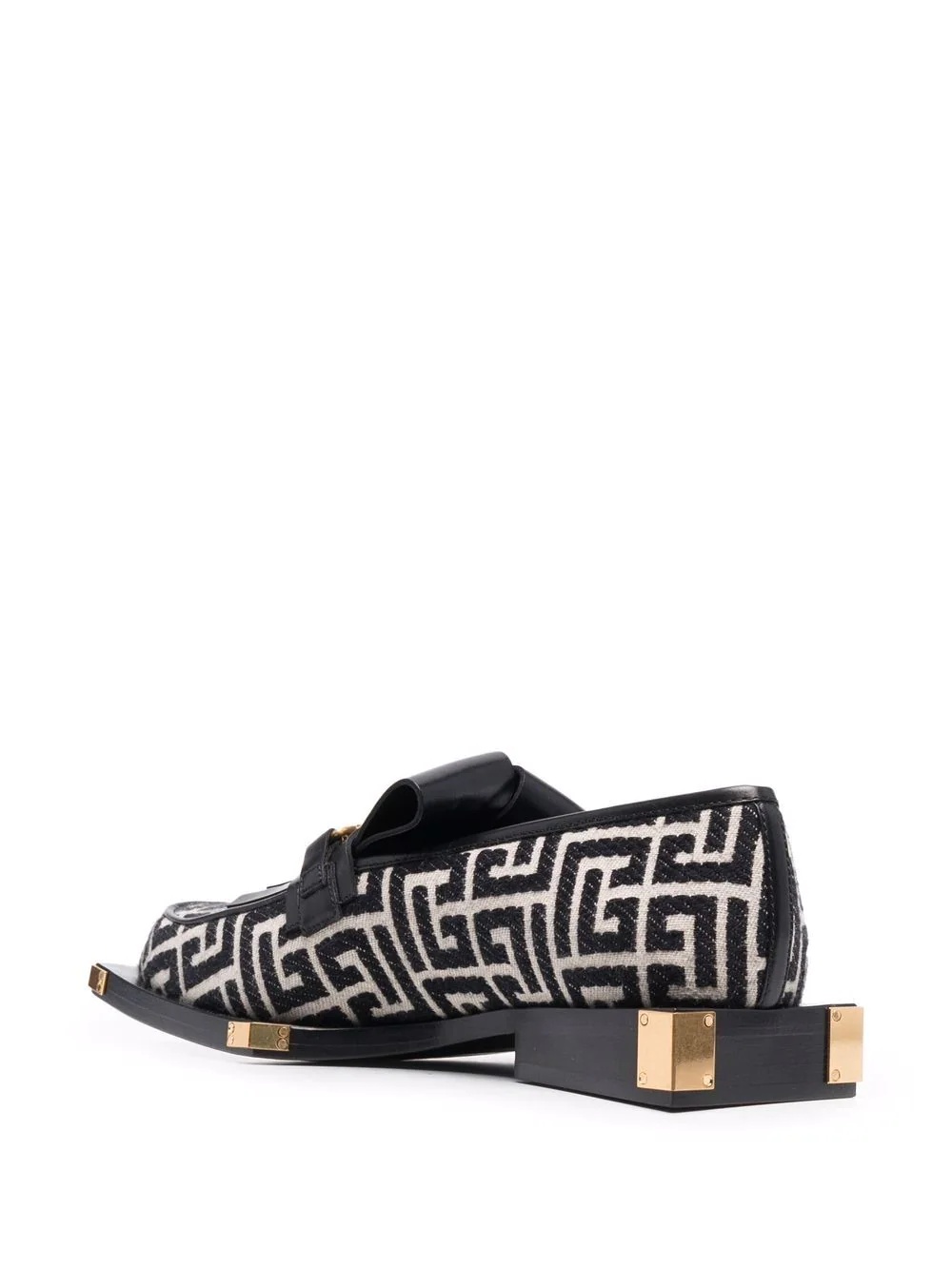 monogram-print loafers - 3