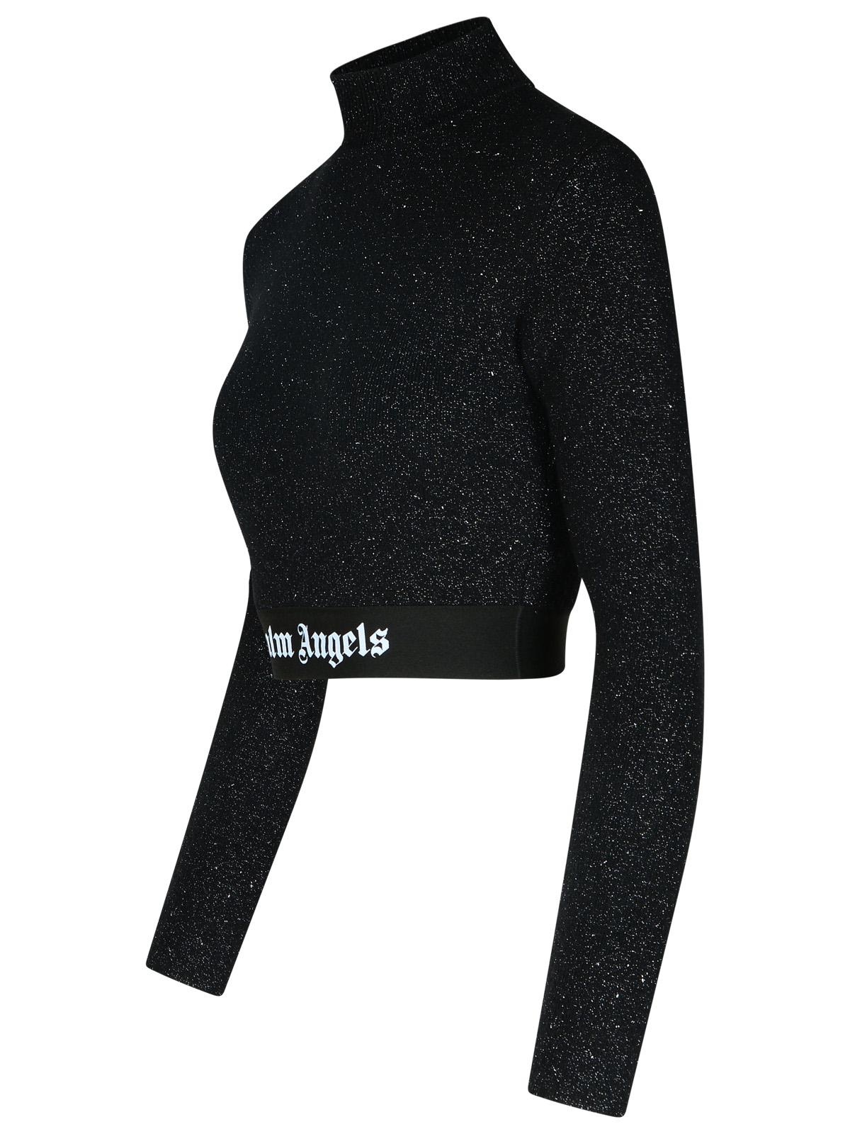 Palm Angels Crop Top In Black Viscose Blend Woman - 2