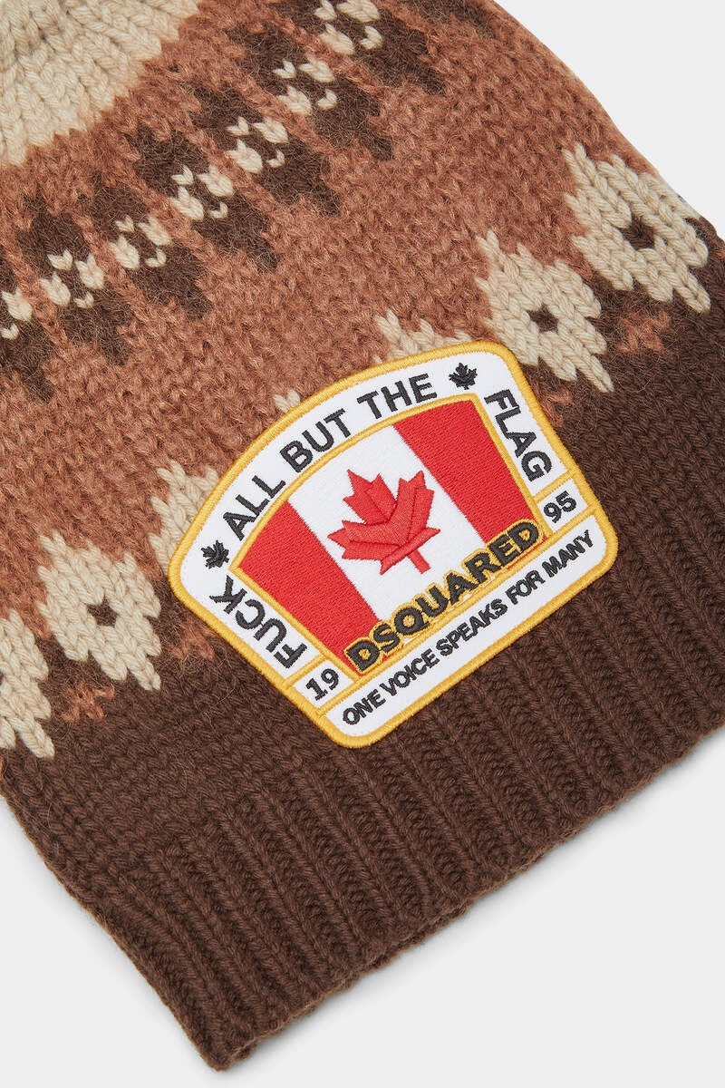 CANADIAN FLAG KNIT BEANIE - 3