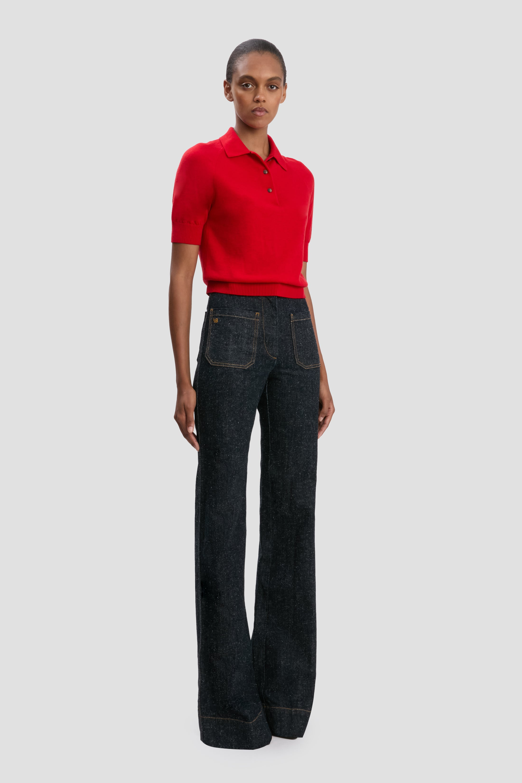 Polo Top In Cardinal Red - 3