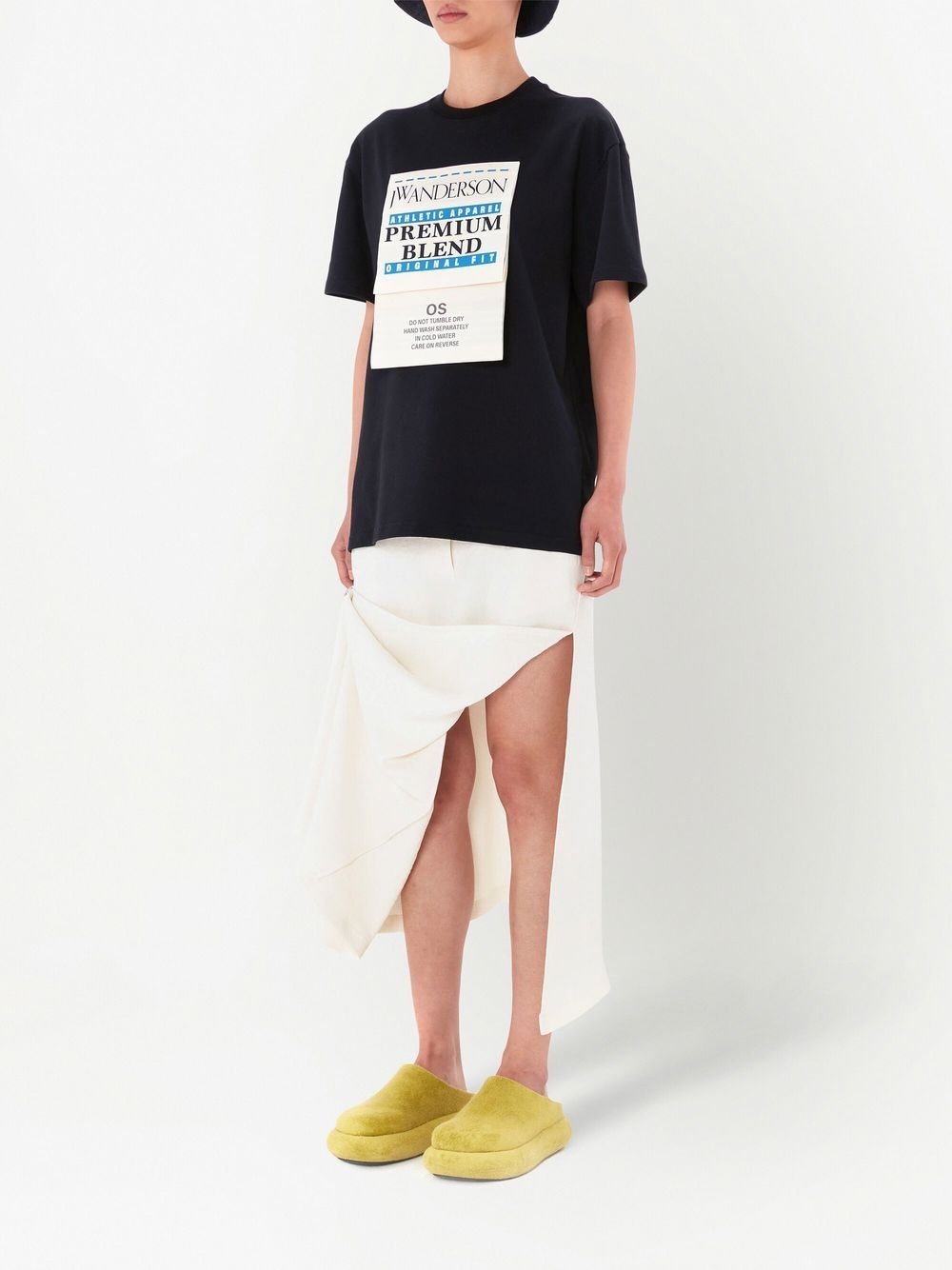 asymmetric draped skirt - 2