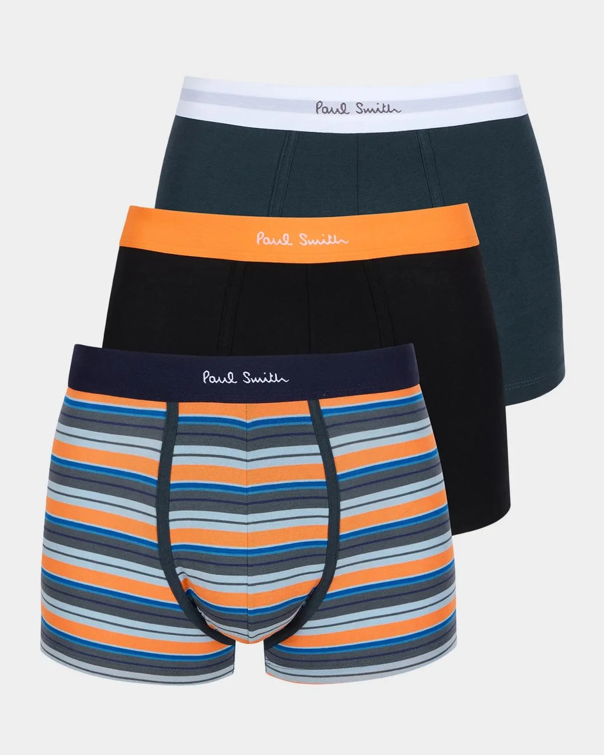 Men's Solid Stripe Mix 3-Pack Boxer Briefs - 1