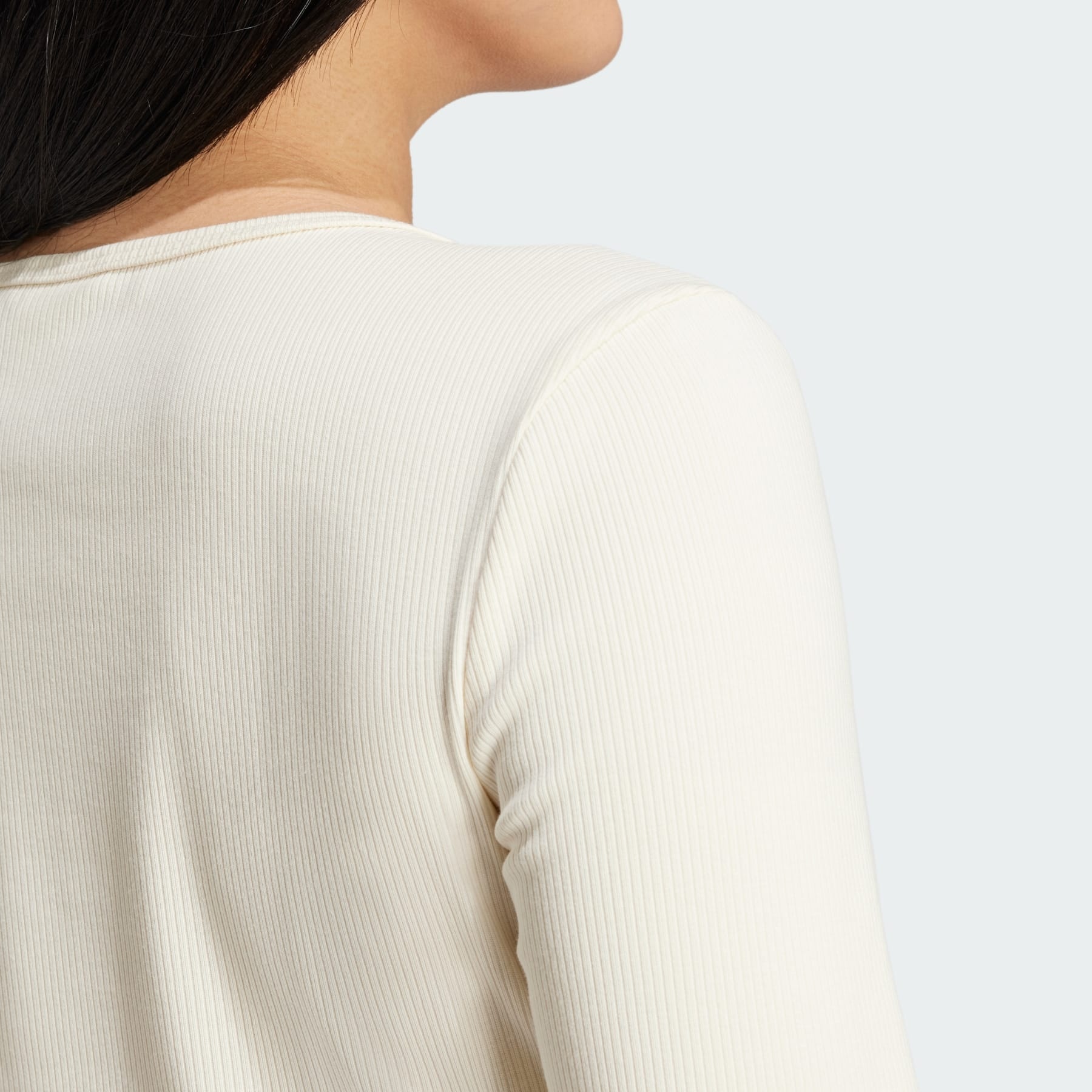 Essentials Ribbed Crop Long Sleeve Tee - 6