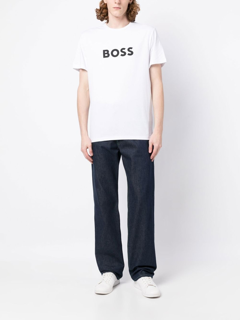 BOSS logo-print cotton T-shirt outlook