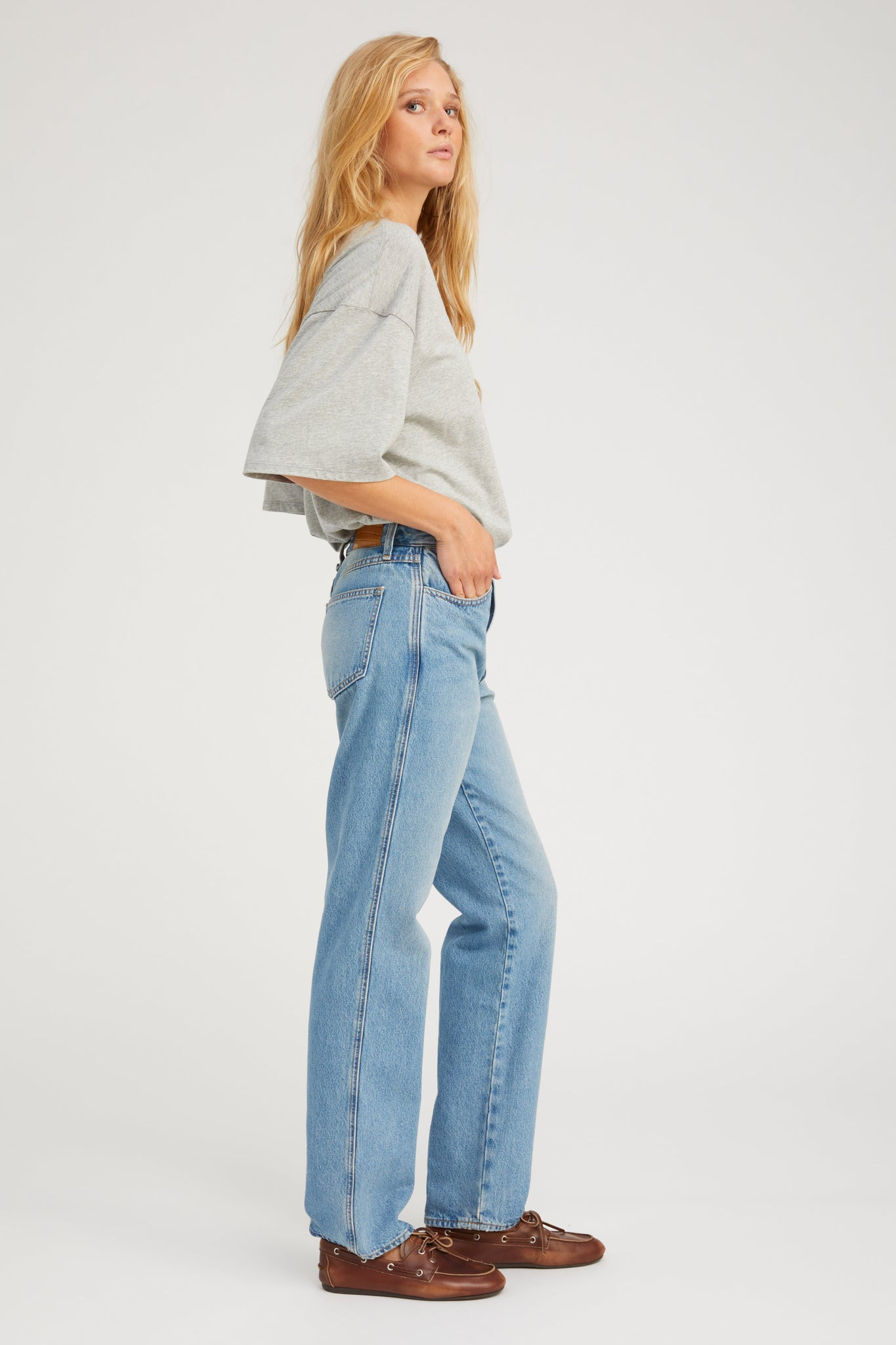 HEATHER GREY BOXY TEE - 3