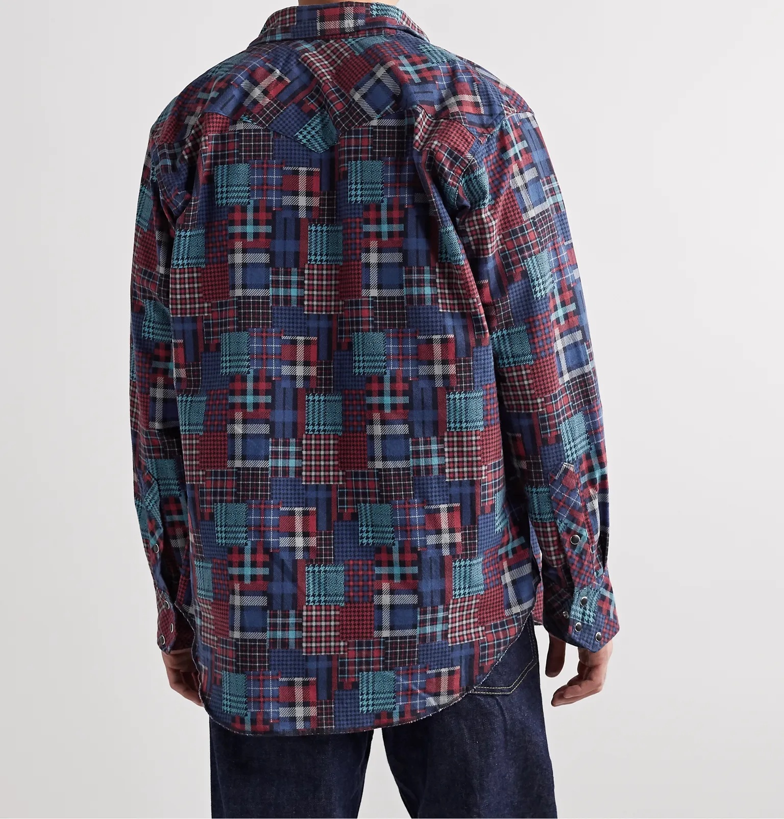 Printed Cotton-Flannel Western Shirt - 4