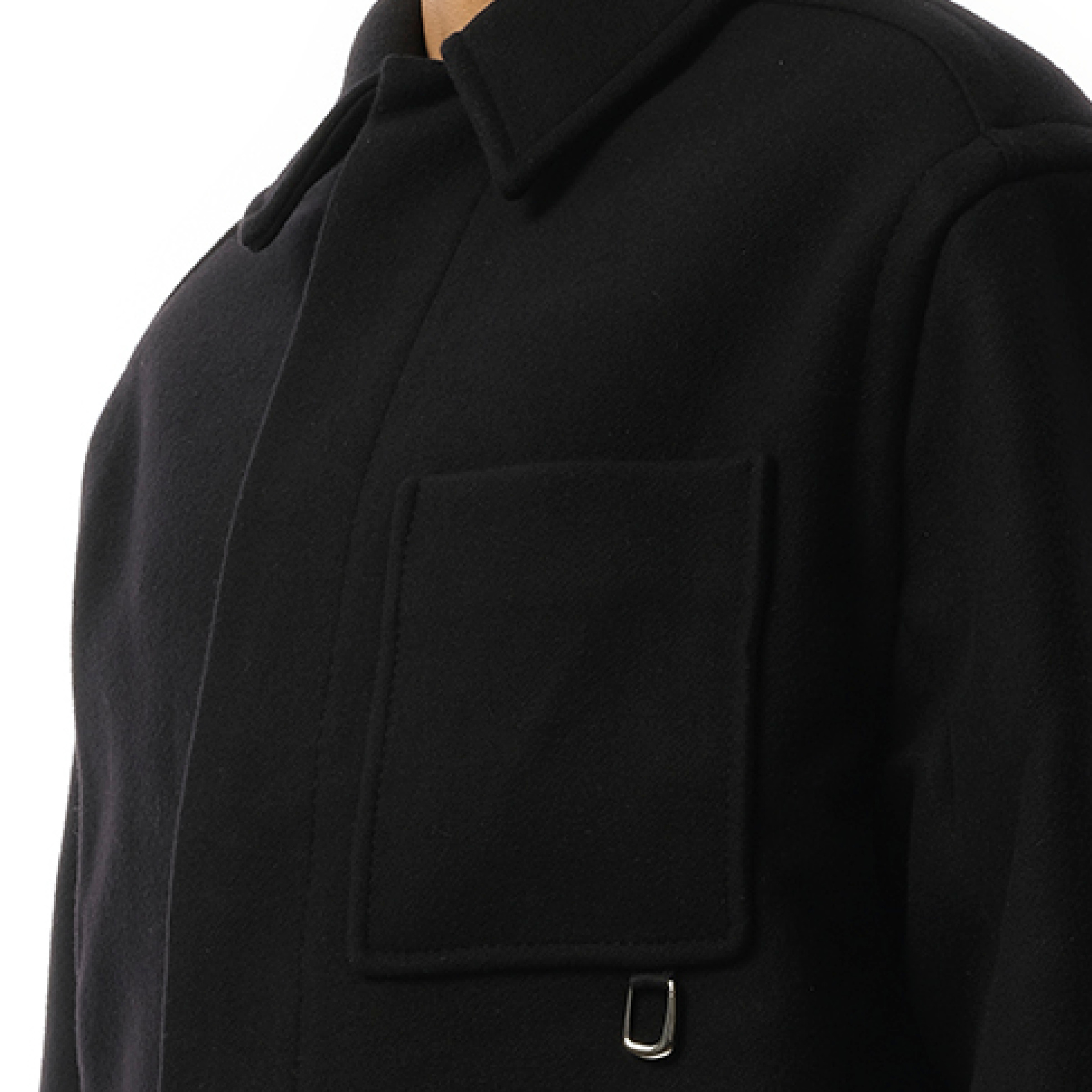 Le Manteau Court Jacket in Black - 3