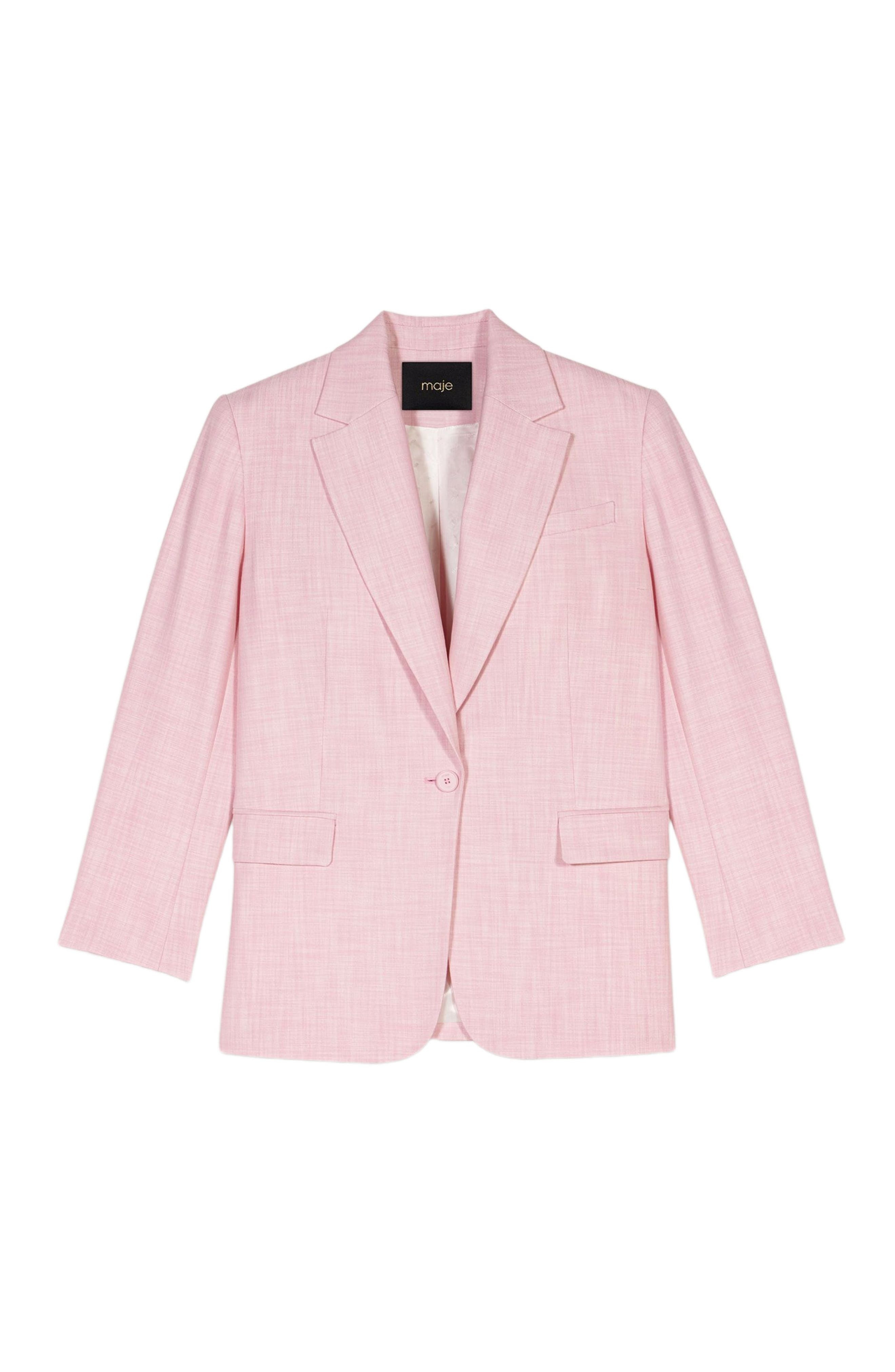 maje Suit jacket in Pink at Nordstrom - 8