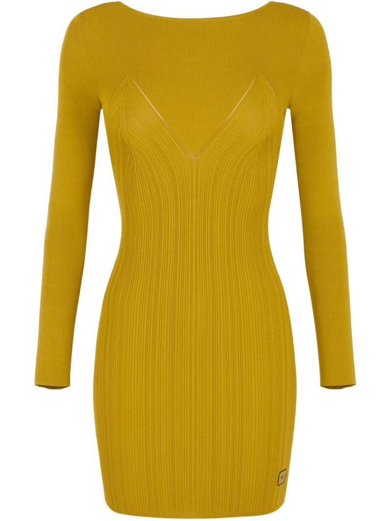 crossover lace-detail mini dress 1