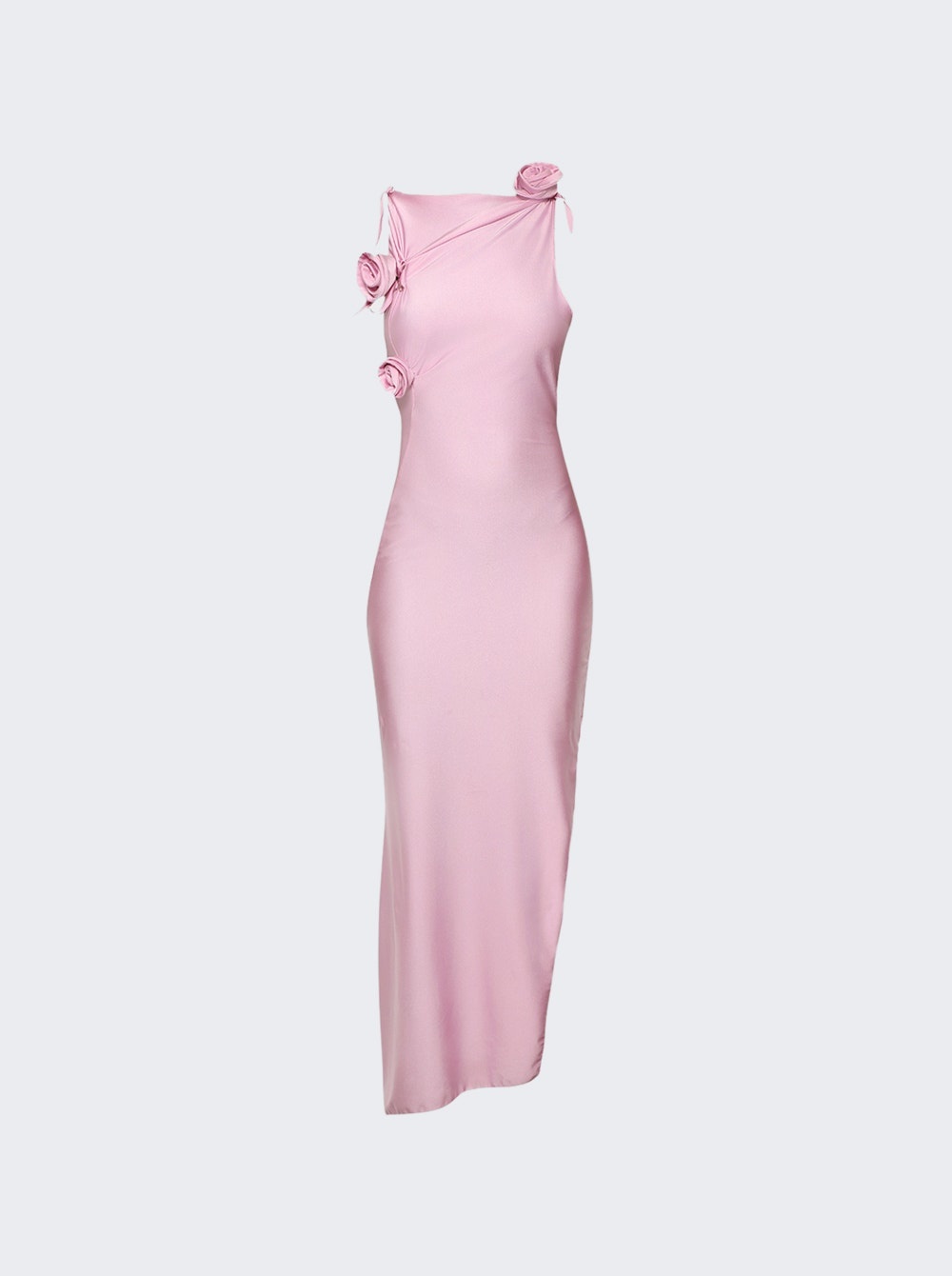 Asymmetric Flower Gown Pink - 1