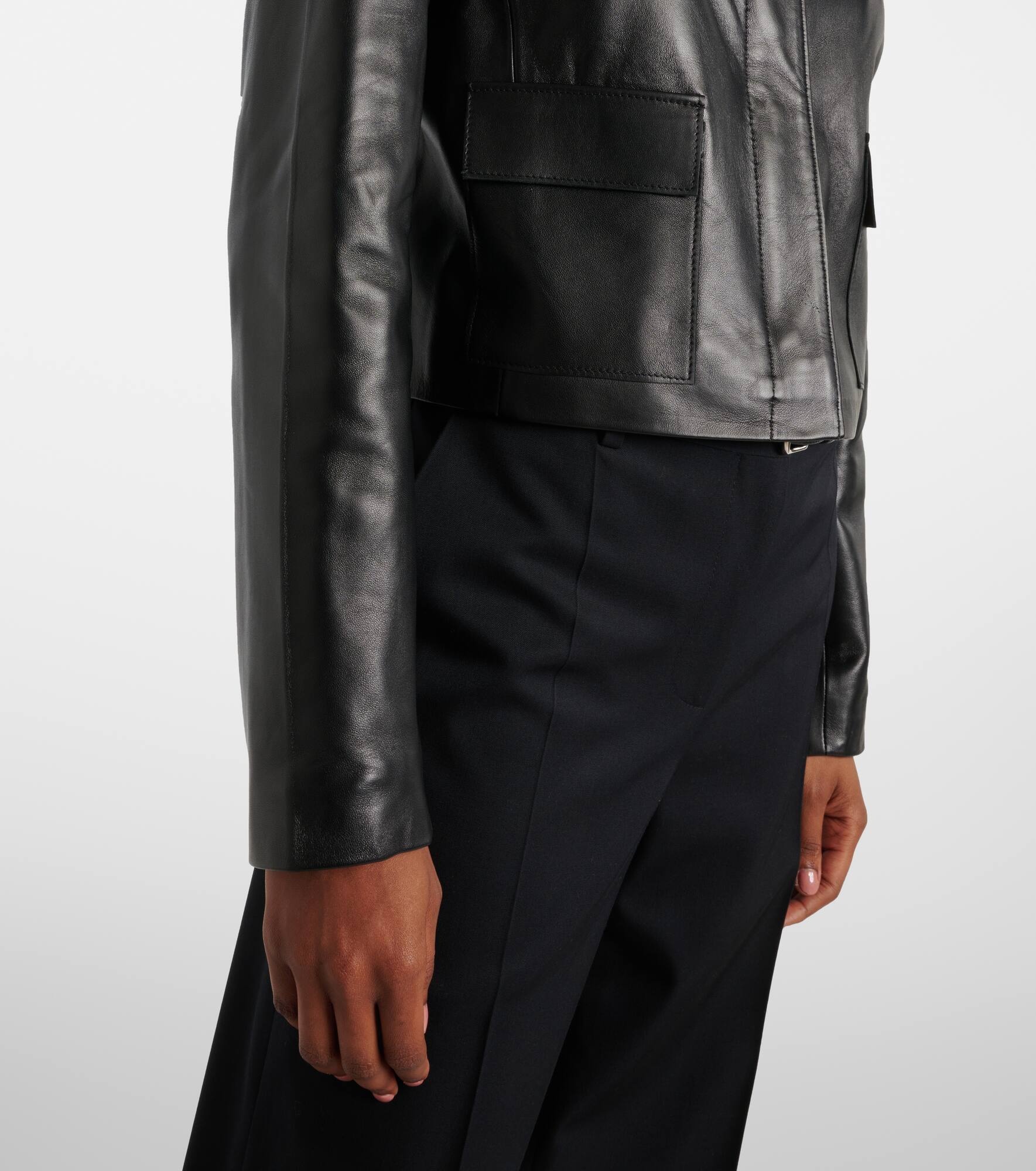Bleeker cropped leather jacket - 5