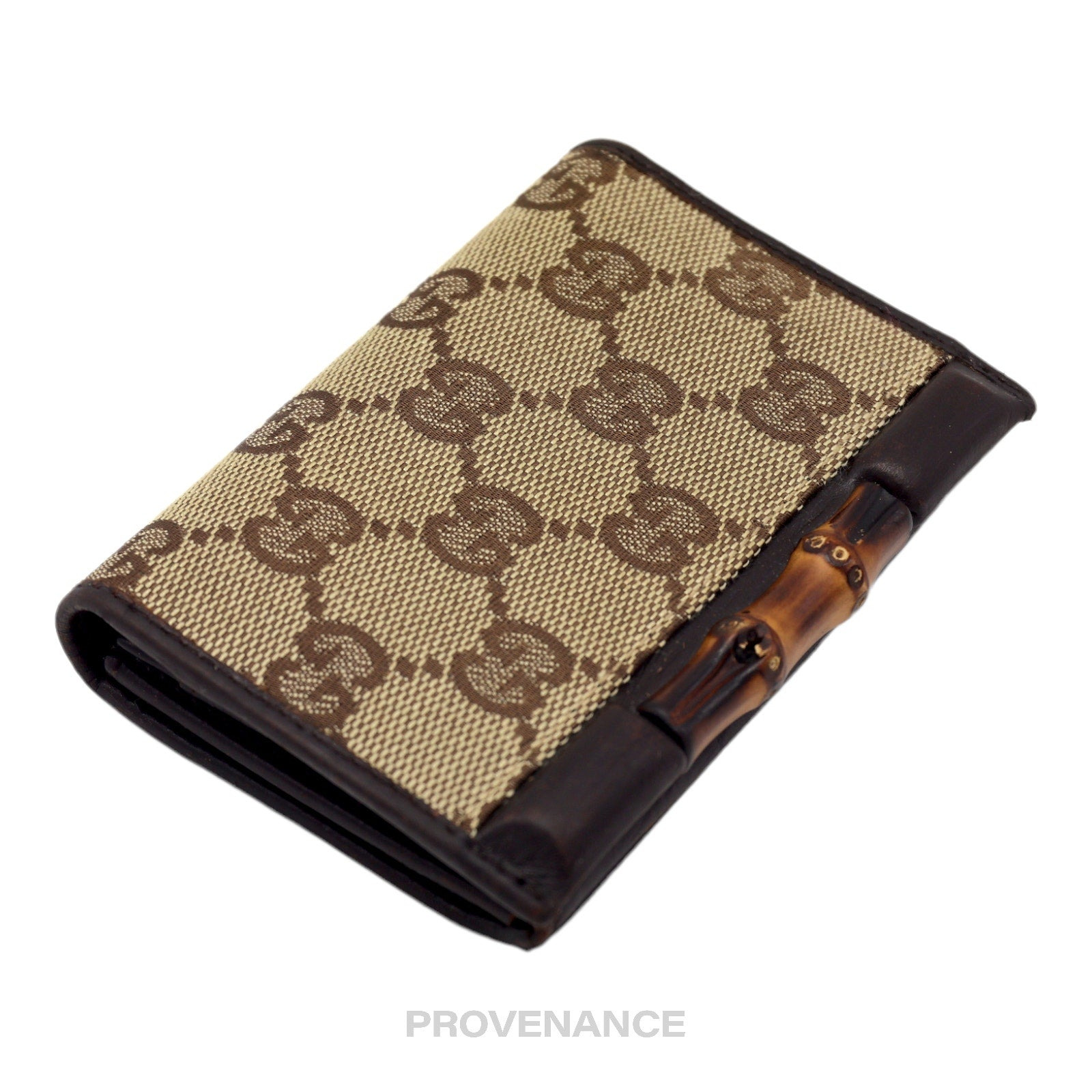 Gucci Bamboo Card Wallet - GG Canvas Brown - 3