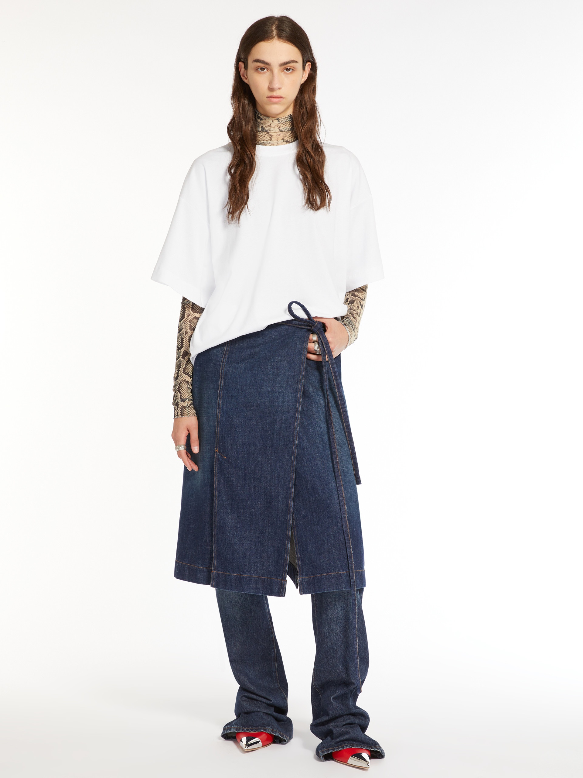 スカート SLY DRIES PLEATS WRAP DENIM SK-BE SLY | DRIES PLEATS WRAP DENIM SK-BE (スカート ) |SHEL'TTER